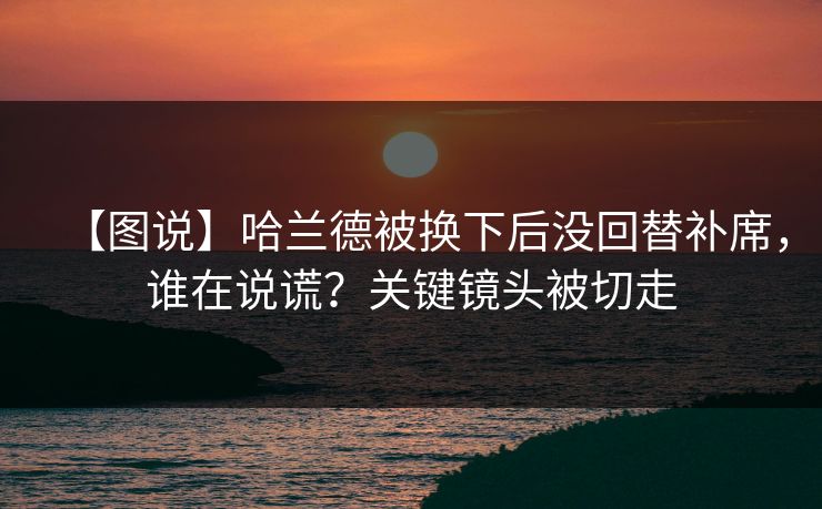 【图说】哈兰德被换下后没回替补席，谁在说谎？关键镜头被切走